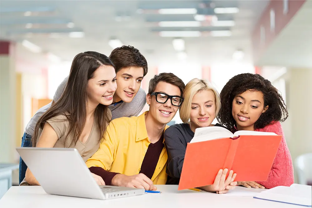 Students in an immersive learning session
